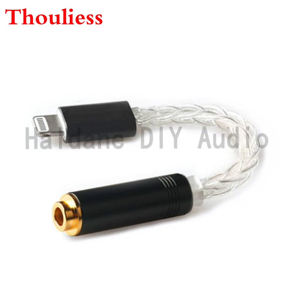 

Thouliess HiFi-DIY DAC Decoder Chip Adapter for Light-ning Dad Male 4.4mm Balanced Mom Female Connector for Earphone Amplifier