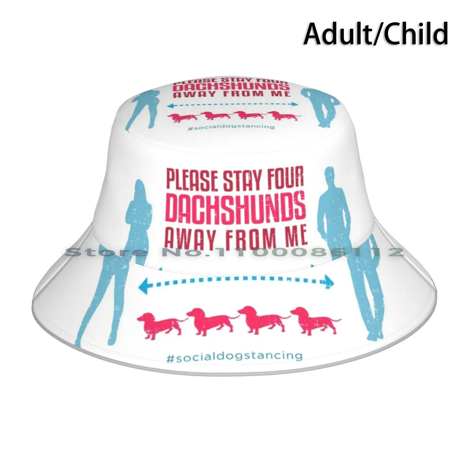 Dachshund Social Distancing Guide Bucket Hat Sun Cap Dachshund Dog Lover Dachshund Dog Gifts Dachshund Dog Mom Dachshund Dog