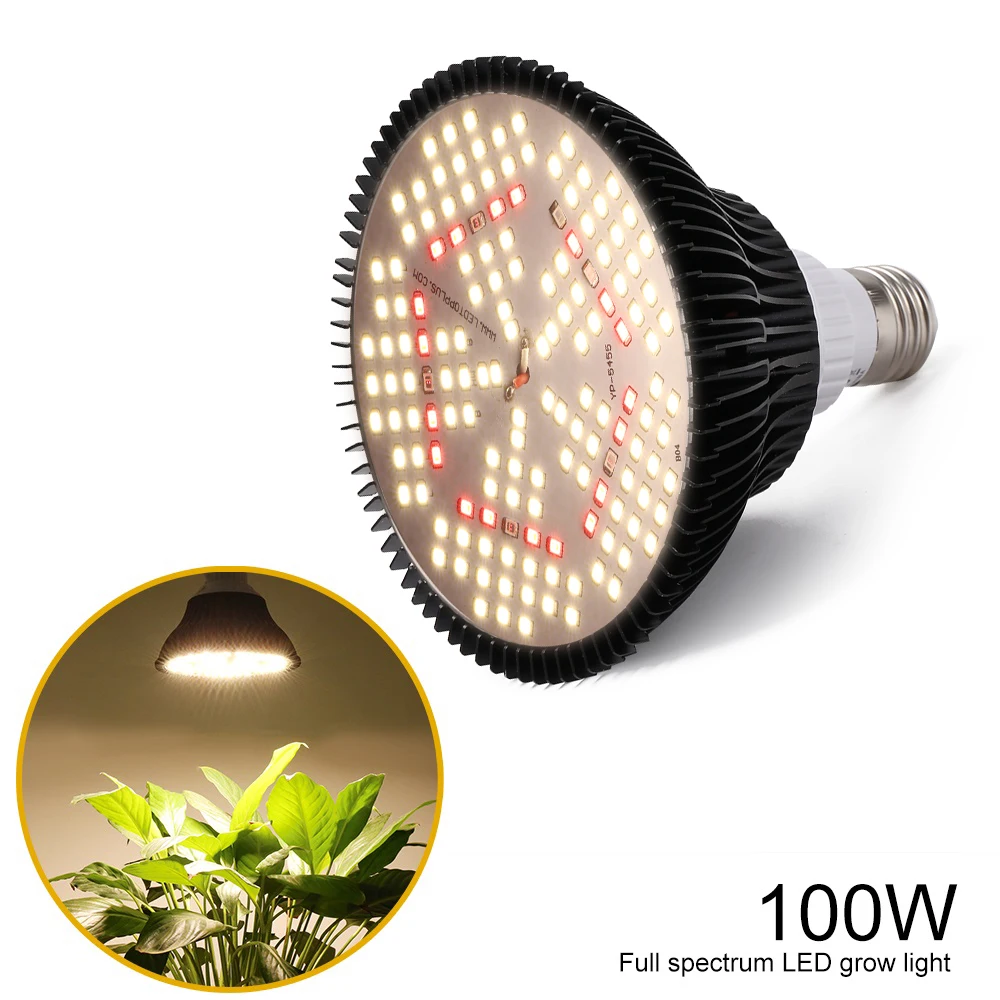 100W LED Grow Light with Samsung LM281BA 4000K Full Specturm Plant Growing Lamp Led Bulb For Indoor Growth Flowering Growbox