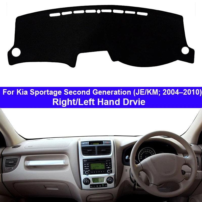 Car Dashboard Cover Dash Mat Carpet For Kia Sportage 2nd Gen JE KM 2004 – 2010 LHD RHD Auto Dashmat 2005 2006 2007 2008 2009