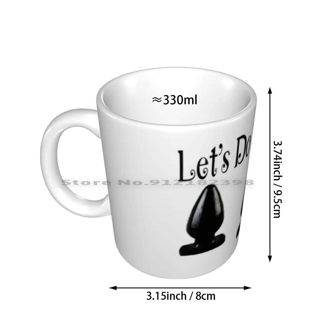 Let's Do Butt Stuff Ceramic Mugs Coffee Cups Milk Tea Mug Butt Butt Plugs Sex Anal Ass Sexy Hilarious Text Black And White