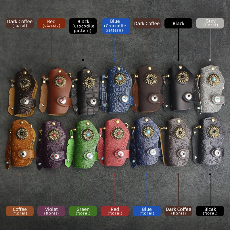 Da Bò Móc Treo Chìa Khóa Da Thật Chính Hãng Da Nam Khóa Túi Móc Khóa Nữ Quản Gia Ban Đầu Thiết Kế Túi Túi