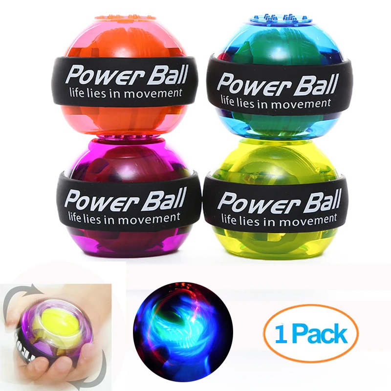 LED Wrist Trainer Ball Gyroscope Ball Forearm Force Strength Exercise Ball Training Sports Fitness Home Gym Equipment