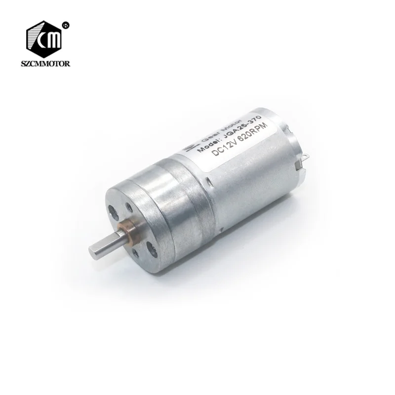 

JGA25-370 25mm Diameter Speed Regulating Motor12RPM to1360 RPM Mini Motor Reduction DC Center Shaft High Power Torque Gear Motor