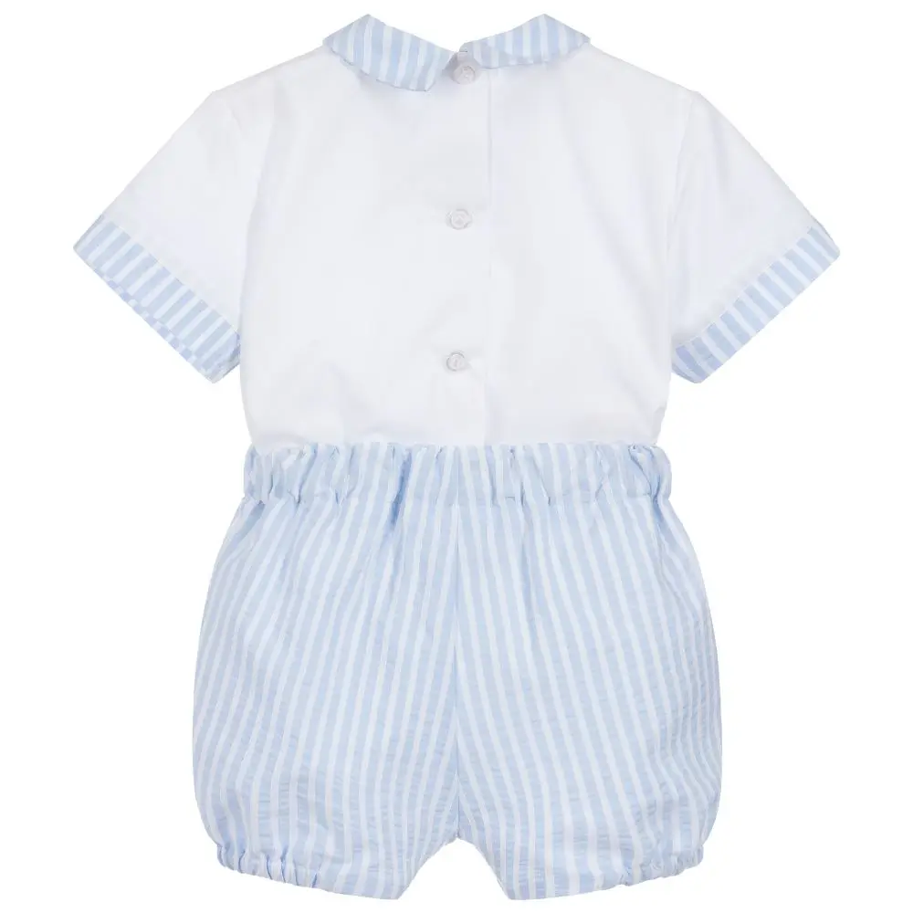 Baby Boys Spanish Clothes Set Children Summer 2 pieces Groups Set Striped Cotton Shirt and Shorts