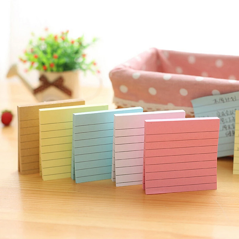 1 PCS Sticky Notes Notebook Memo Pad Bookmark Kertas Stiker Notepad Alat Tulis Acak