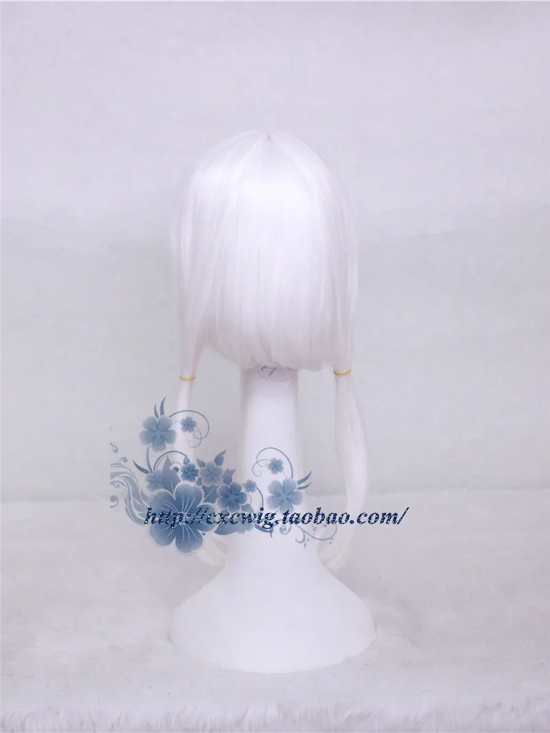 Hohe Schule DxD Koneko Toujou 55cm Lange Weiß Hitzebeständig Haar Cosplay Kostüm Perücke + Freie Wig Cap