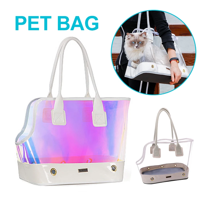 Transparent Pet HandBag PVC Travel Light Portable Breathable Dog Cat Bag For Small Dogs Durable British Shorthair Cat Products