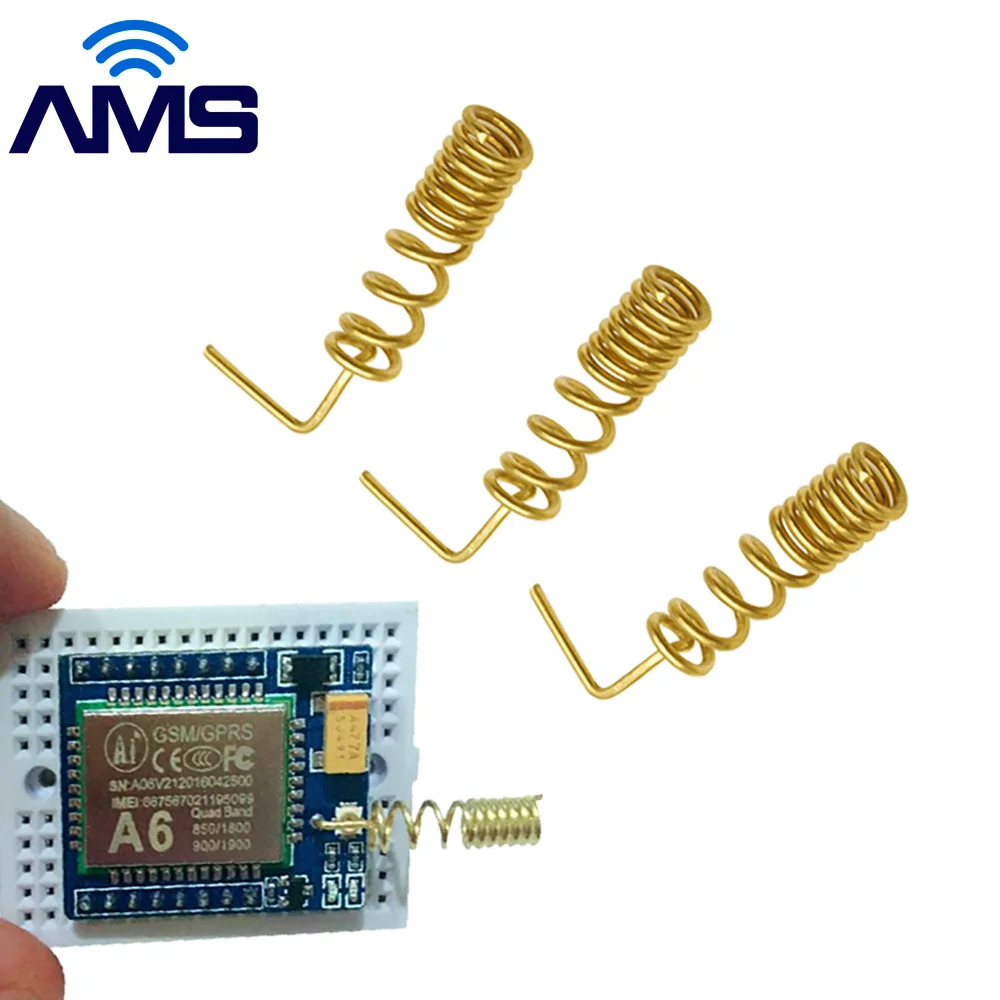 

Оптовая продажа с фабрики AMS, 10 шт., 2,4g, пружинная антенна 2 дБи, прямая/изгибающаяся медная зеркальная Антенна для Bluetooth и коммуникации