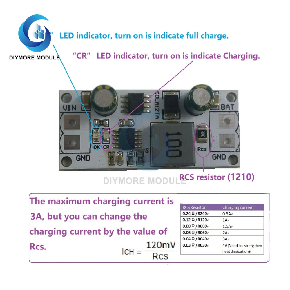 SDLA12TA/SDLA12TB MPPT Solar Controller Charging Module for 12V 1-1000AH Lead-Acid Battery Solar Panel Regulator Charger Board