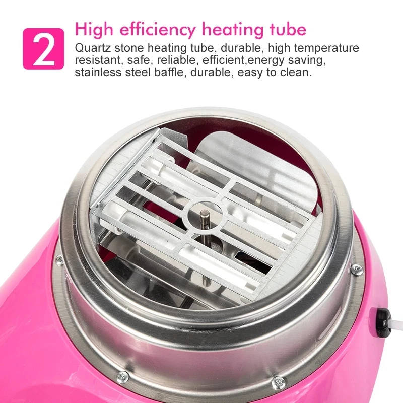 110-220V Electric DIY Automatic Sweet Cotton Candy Machine Mini Portable Sugar Floss Kids Party Festival Carnival EU US Plug