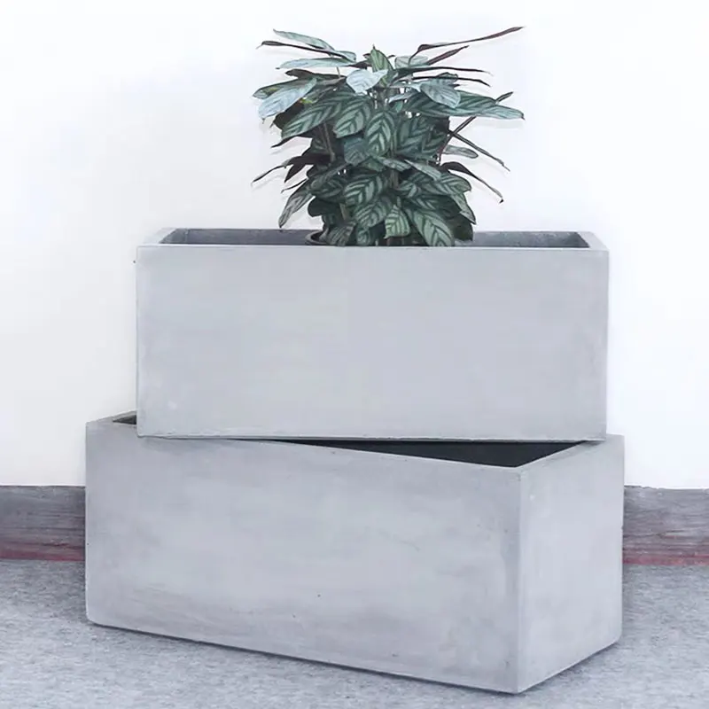 Rectangular Concrete Planter Mold DIY Garden Plant Planting Cement Container Silicone Mold Concrete Flower Pot Mold Big Size