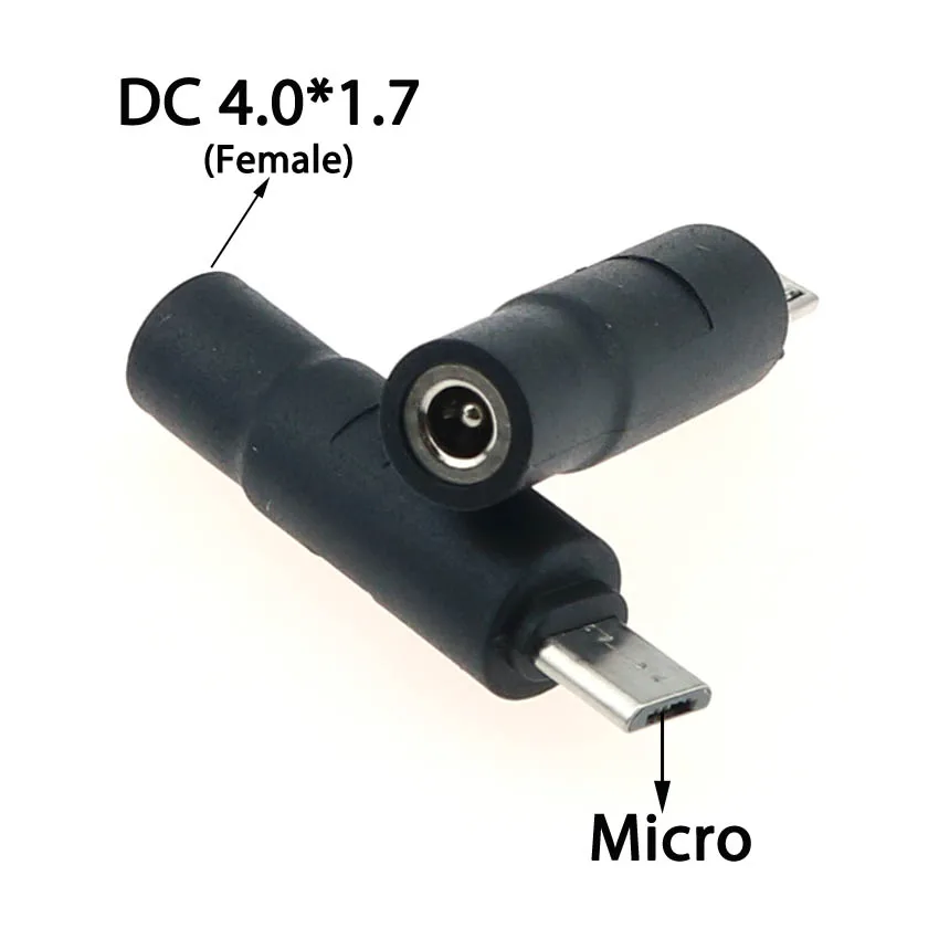 2 pz DC 3.5*1.35 4.* 1.7mm potenza femmina a 5pin Micro USB maschio spina Jack adattatore connettore per telefono Tablet caricatore convertitore