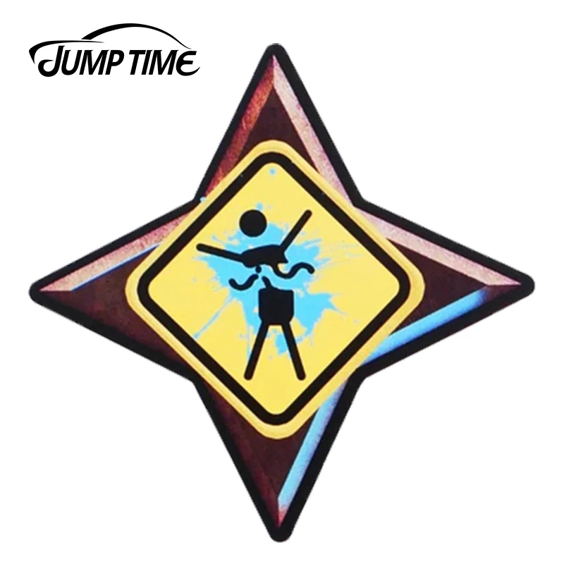 JumpTime 13cm x 12.8cm For Splatter Medal Sticker Personality Car Stickers Waterproof Car Accessories Bumper Decal