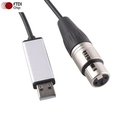 FTDI FT232RL USB TO DMX512 DMX 512 Controller RS485 Dongle Interface Adapter Converter Cable For Freestyler Lightkey Software