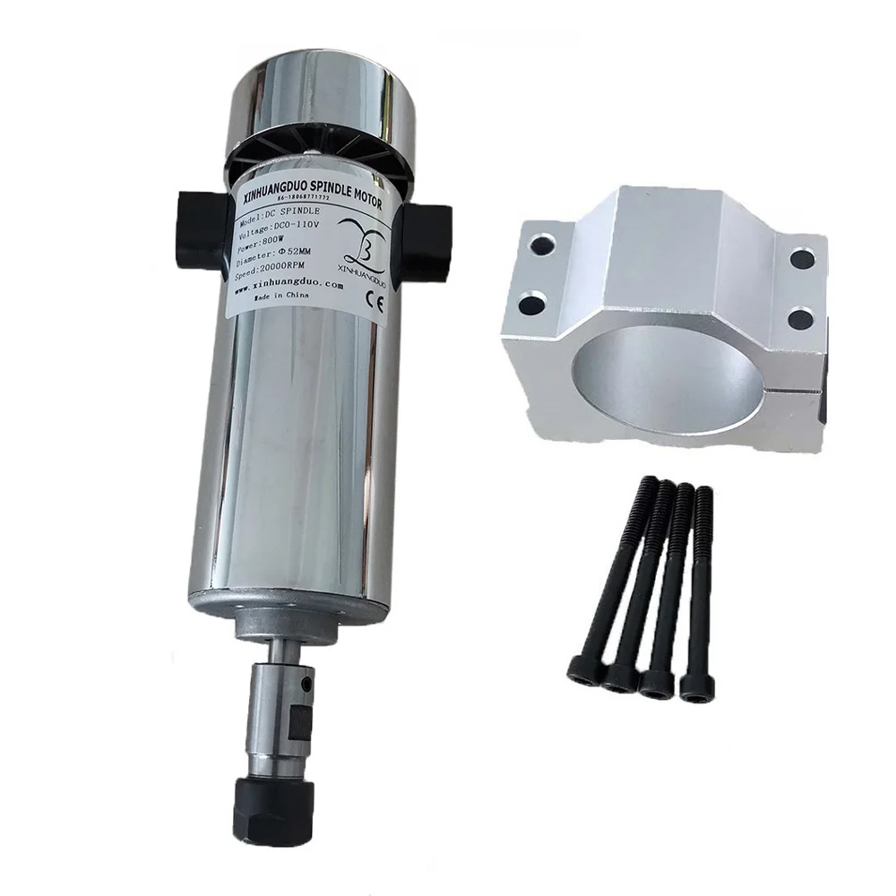 Kit de motor de eixo cnc refrigerado a ar, 0,8kw, dc110v, 20000rpm, er11,/mandril, 800w, motor de eixo + fonte de alimentação, regulador de velocidade para gravação