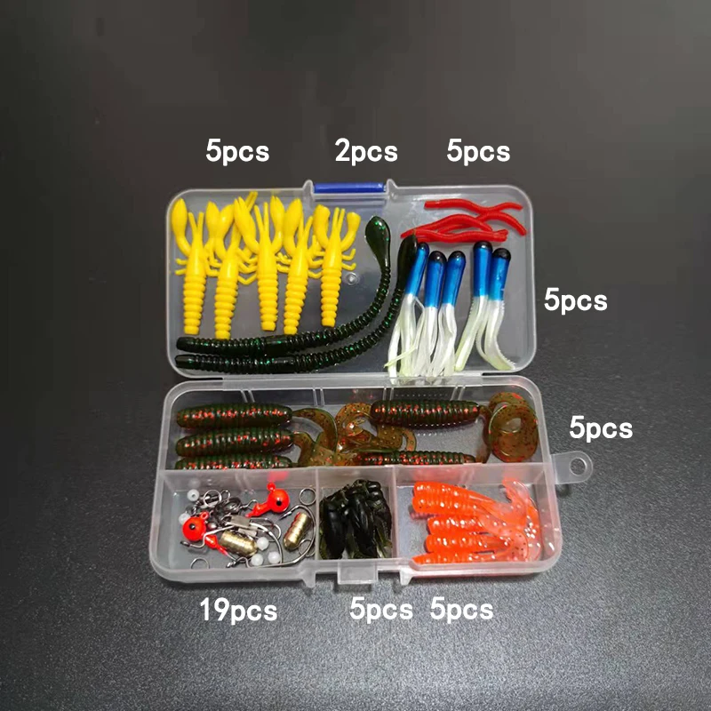 Fishing Lure Set 164pcs Mixed Spoon VIB Lure Kit Soft Lure Frog Minnow Popper Hooks All Fishing Accessory Fresh Water B225