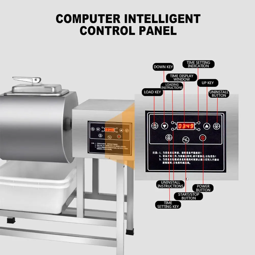 40L Thương Mại Hút Chân Không Thịt Ướp Muối Ướp Máy Hamburger Ngâm Chân Không Chữa Máy Đầy Hơi Tẩm Ướp Máy