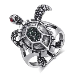 New Exaggerated Metal Ring Retro Tortoise Unisex Ring Animal Ring Jewelry