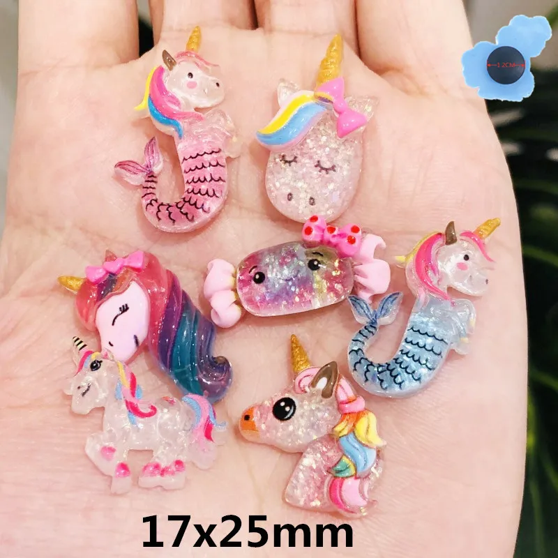 1Pcs Unicorn Horse Bling Garden Shoe Accessories Decorations For Charms Shoes Fit Holes Bracelet Kids Girl's Gifts