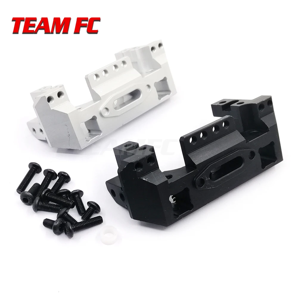 1PCS Aluminum Alloy Black/Silver Front Servo Stand Bumper Mount for 1/10 RC Crawler TRX-4 TRX4