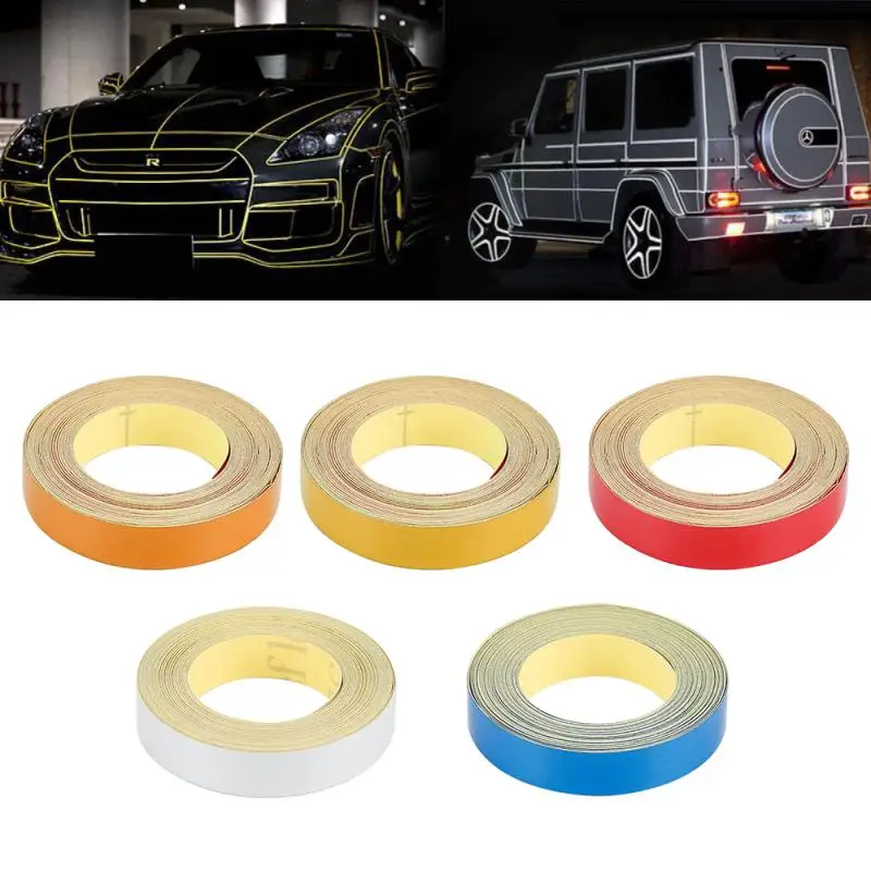 5mx1cm Reflective Tape Sticker Safety Mark Warning Stickers Reflect Fluorescent Strips Bicycle Wheel Decoration Car Styling