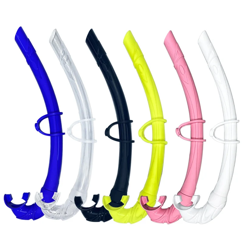 Free full silicone snorkel can be folded arc-bite soft comfortable swimming snorkel