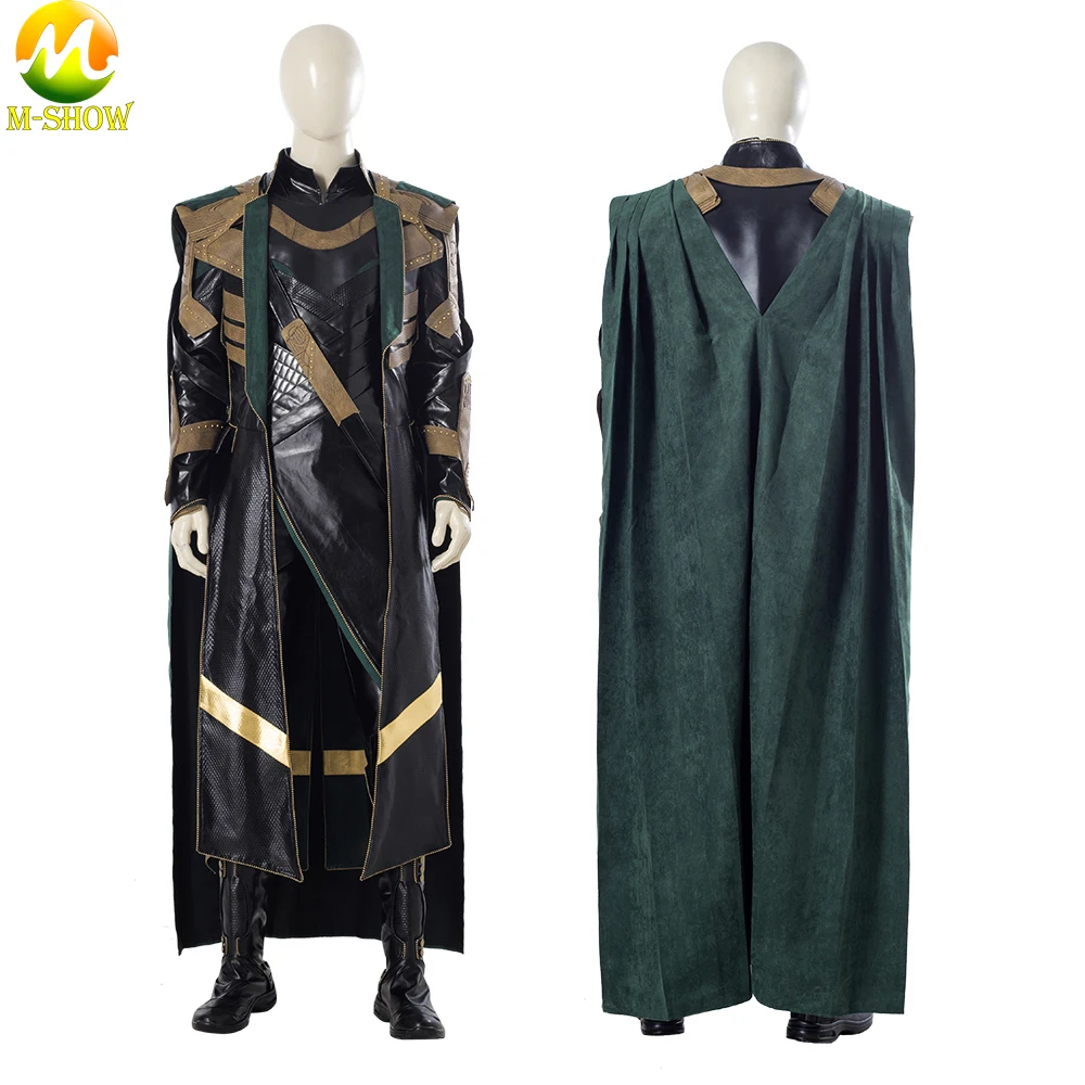 

Superhero Loki Cosplay Costume Loki Armor Suit with Cape Luxious Outfit for Halloween Carnival Fancy Suit for Men Any Size