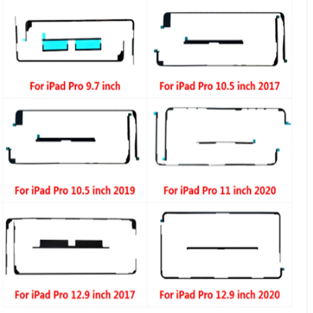 for iPad 2set/lot 3M Adhesive Middle Frame Glue Sticker For iPad Air 2 3 4 2019 2020 Mini 1 2 3 4 5 Touch Screen Digitizer Strip