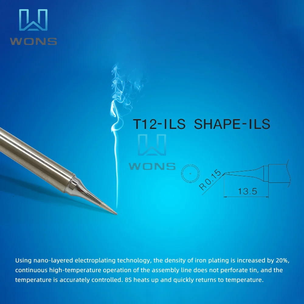 Punte per saldatore serie QUICKO T12-IL teste di saldatura per impugnatura T12-952/951 Quicko T12 OLED e stazione di saldatura a LED