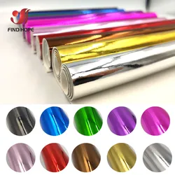 20*15CM Mirror Electroplate Laser Shining PU Faux Leather Sewing Fabric For Sheet DIY Bow Brooch Earring Handcraft Decoration