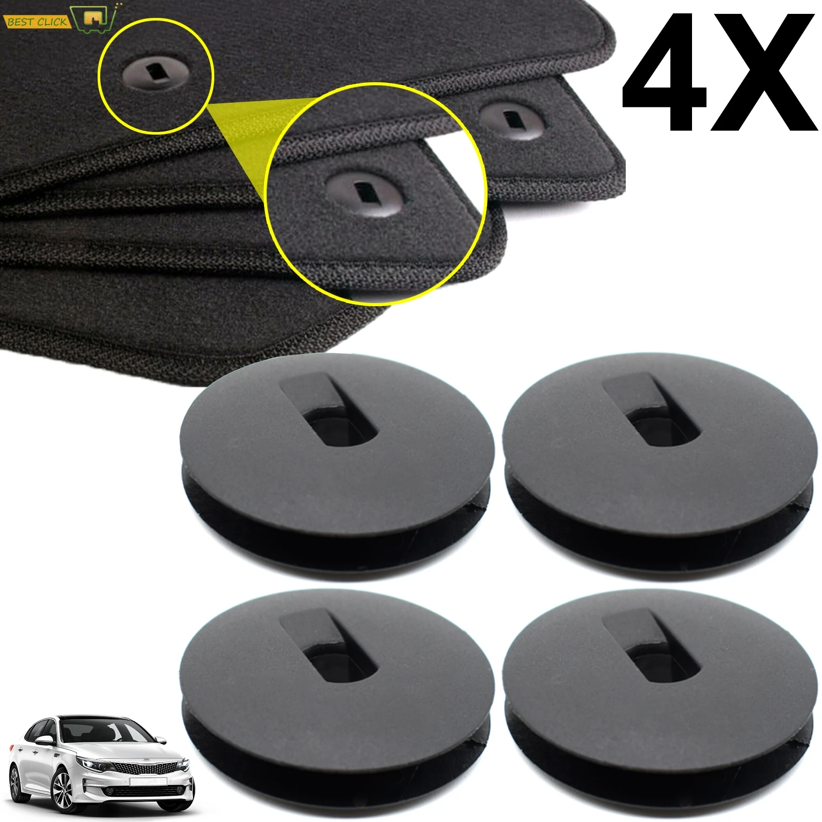 4 pçs clipes de tapete de carro para kia ceed forte rio soul niro sportage sorento optima soul anti skid tapete fixação prendedor titular