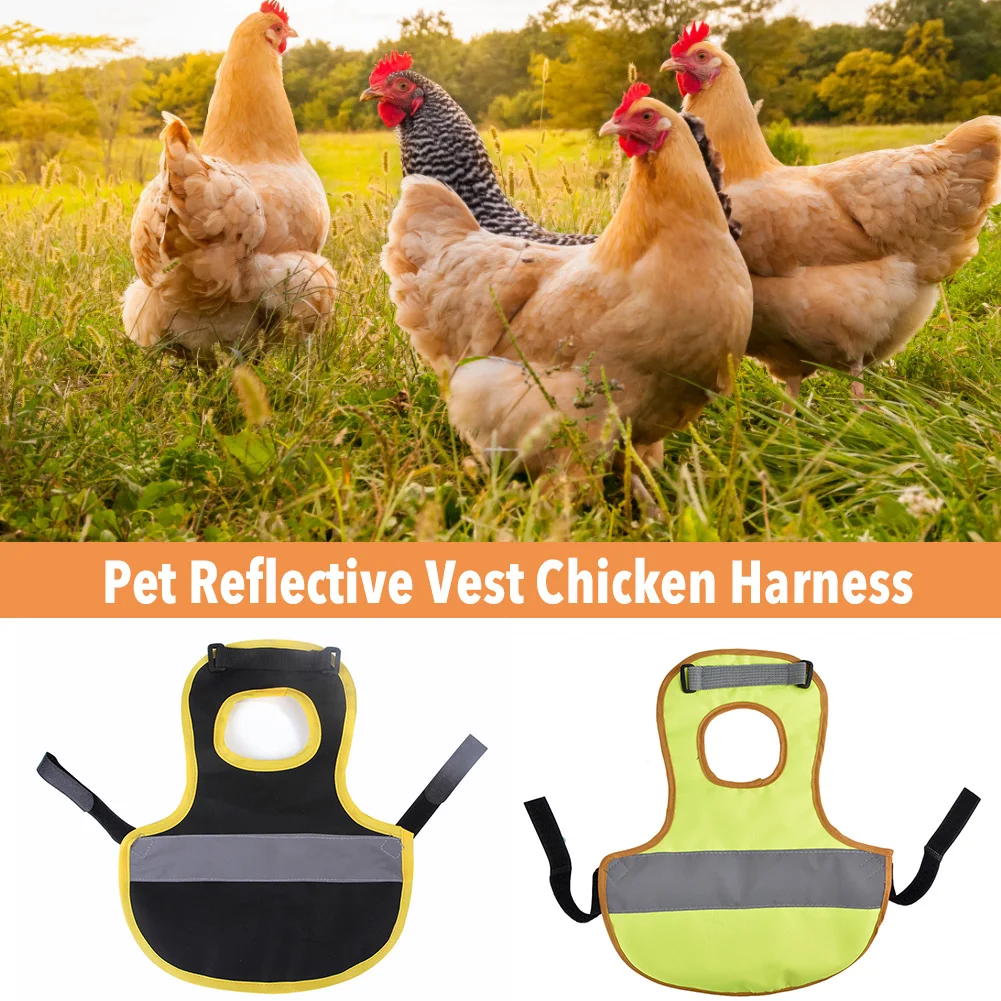 Pet Reflective Vest Chicken Harness Clothes Poultry Hen Adjustable Saddle Apron Feather Protection Holder For Chicken And Duck