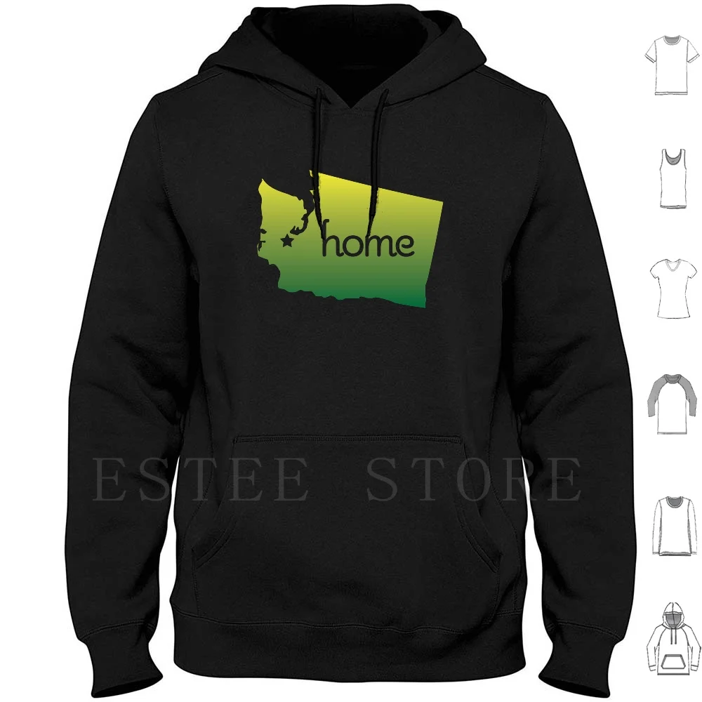 Sudadera con capucha de manga larga de Washington State Is Home, Washington Olympia Northwest Seattle Pacific Northwest State Us State Usa