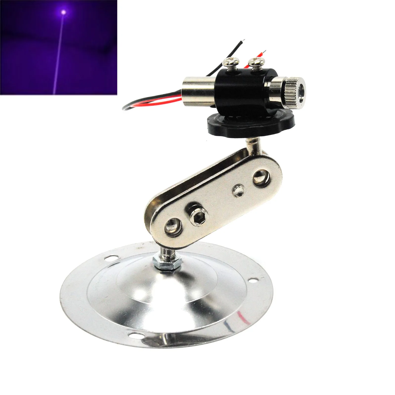 

Adjustable Focus 405nm 50mw Blue-violet Laser Diode Module with Universal Heatsink Bracket