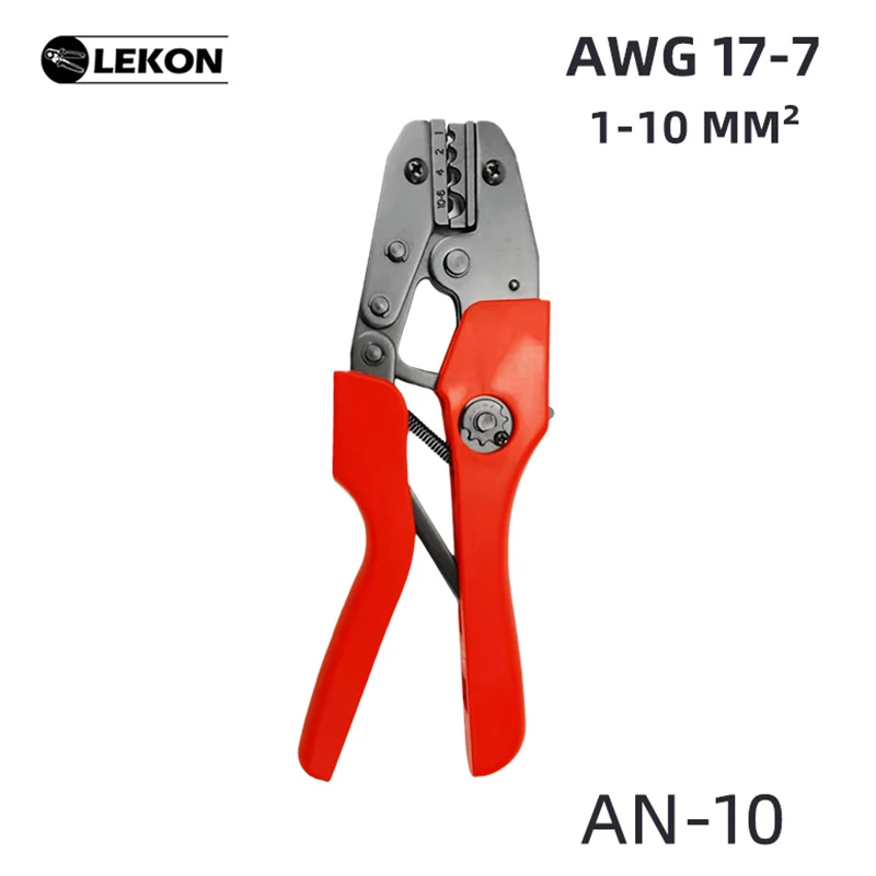 AN-10 Wire Crimping Plier For 1.0-10mm2 Terminals Crimper Tools Hand Tools AWG17-10 Electrical Clamp Multifunctional Tools