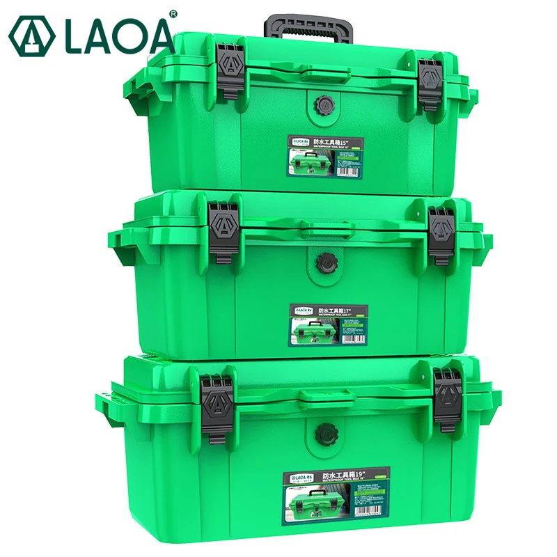 LAOA IP67 cassetta degli attrezzi impermeabile cassetta degli attrezzi per elettricisti cassetta degli attrezzi portatile per uso domestico addensare materiale PP