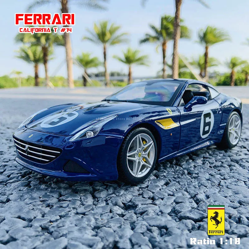 Bburago 1:18 Ferrari California T 70th Anniversary Edition simulation alloy car model crafts decoration collection toy