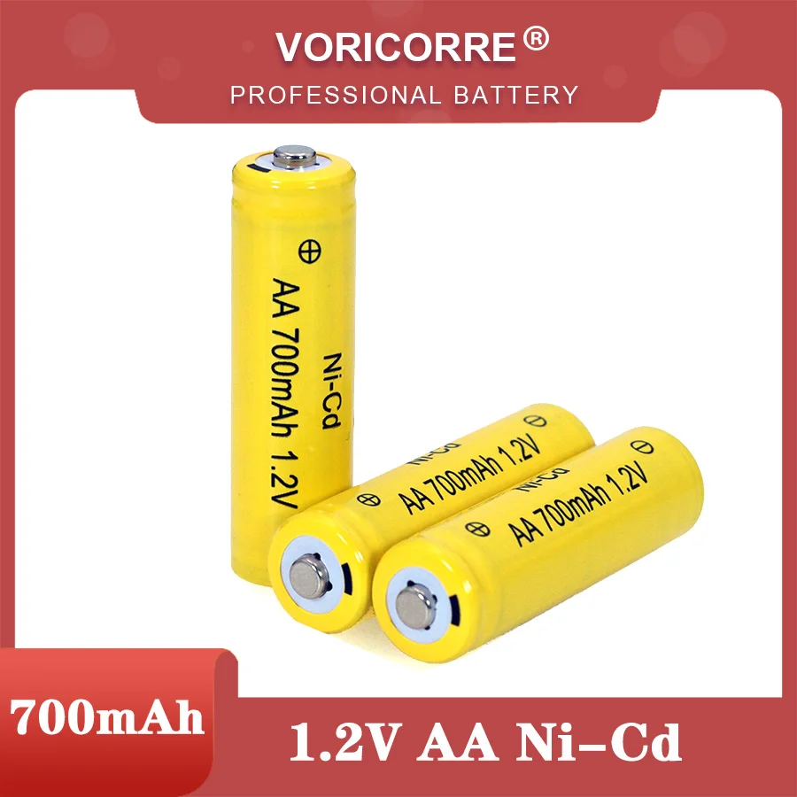 4PCS 1.2v NI-CD AA Batteries 700mAh Rechargeable nicd Battery 1.2V Ni-Cd aa For Electric remote Control car Toy RC ues