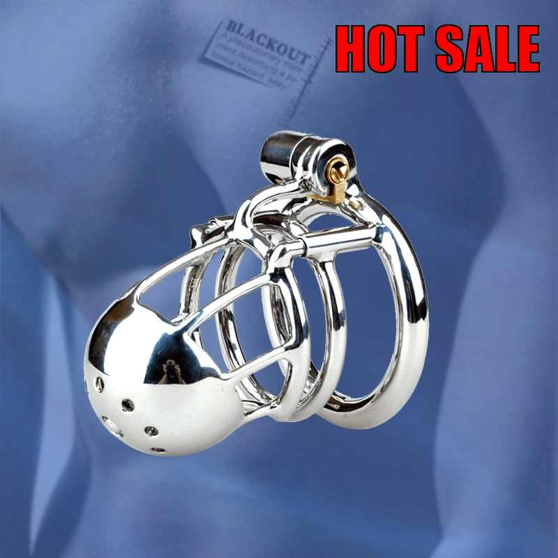 BLACKOUT New Arrival 316 Stainless Steel Male PA Chastity Device Penis Ring Cock Cage Adult Sex Toys Kidding Zone \