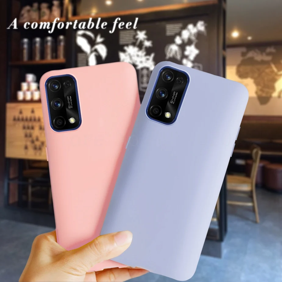 Voor Oppo Realme 7X7 7 Pro Case Snoep siliconen Schokbestendig Telefoon Case Op Voor Oppo Realme 7 7 Pro X7X7Pro Volledige Cover Coque Bumper