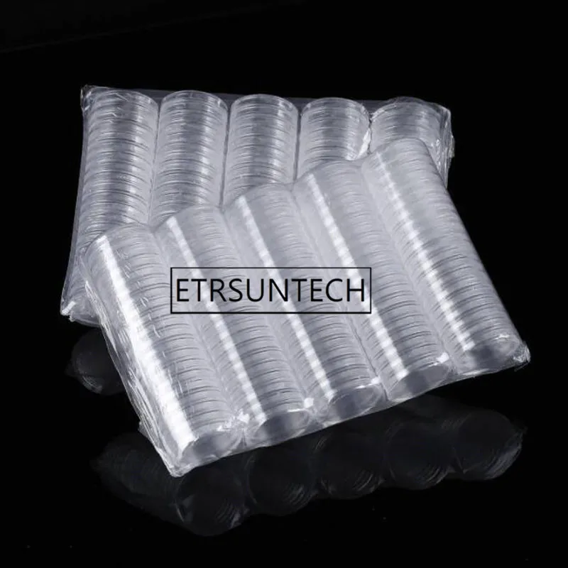 

1000pcs Transparent Coin Capsules Crafts Containers Storage Collection Boxes Holders Diameter 25mm 27mm 32mm 40mm Round