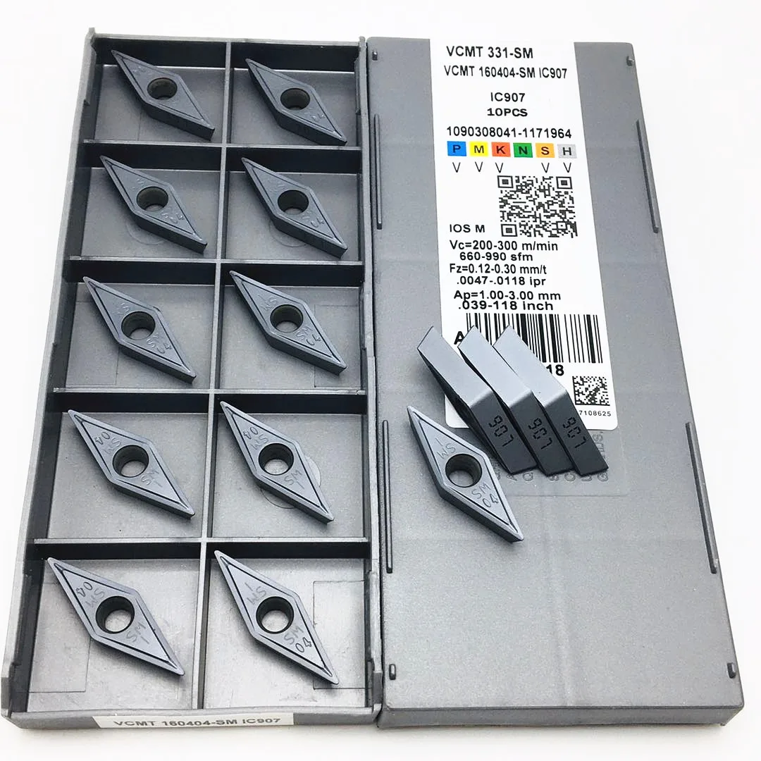 10Pcs VCMT160404 Sm IC907 IC908 Hoge Kwaliteit Carbide Insert Cnc Draaibank Onderdelen Tool Vcmt 160404 Draaigereedschap