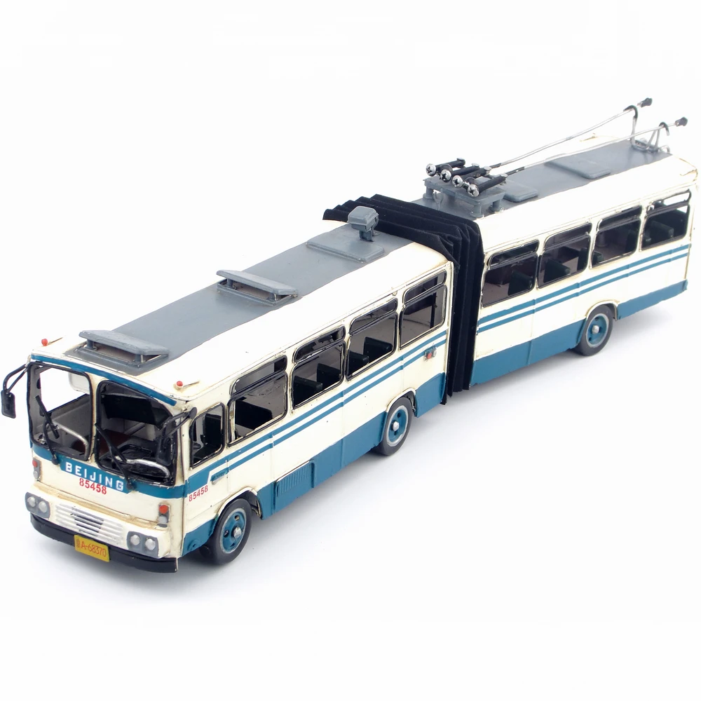 

Vintage iron car model Old Beijing Bus car decoration crafts ornaments bar old birthday gift decoration, antique
