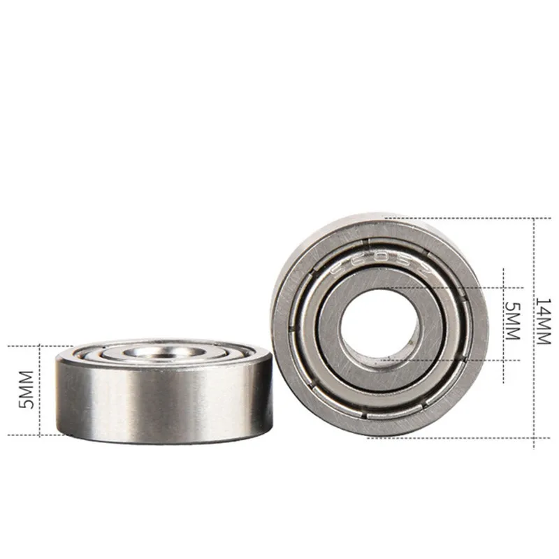 10/50pcs S605ZZ 5x14x5mm ABEC-5 S605Z Stainless Steel Deep Groove Ball bearing shielded Miniature 5*14*5mm S605ZZ 605