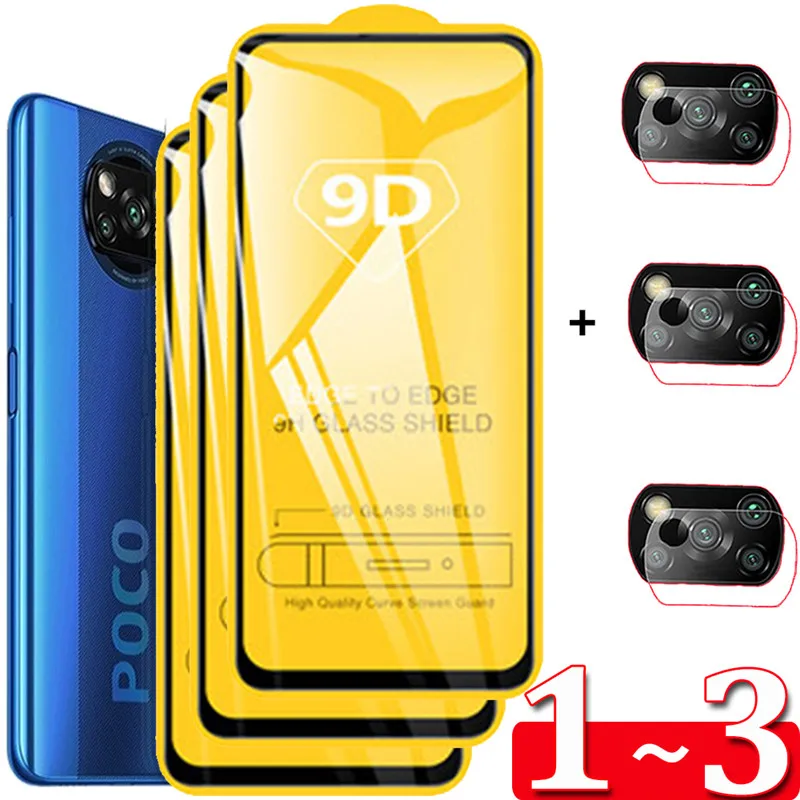 1〜3強化ガラスPoco F6 X6 X5 X3 X4 F5 Pro 5G カメラ保護フィルム Poco M4 Pro スクリーンプロテクター Poko F5 Pro Screen Protector Glass Xiaomi Poco X3 NFC ガラス Xiaomi Poco X3 Pro