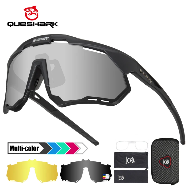 QUESHARK Women Men Polarized Cycling Sunglasses Sports MTB Bicycle Eyewear Riding Road UV Mirror Bike Glasses Goggles QE52