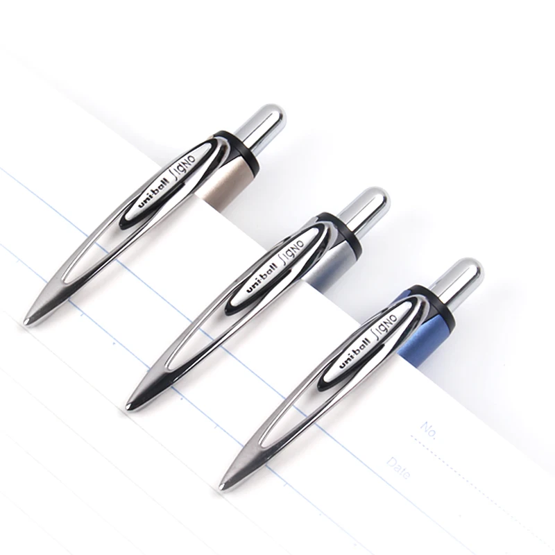 1 قطعة يوني الكرة ألفا UMN-207GG الممتاز 207 حبر جل الرول الكرة القلم 0.7 مللي متر أسود قلم حبر