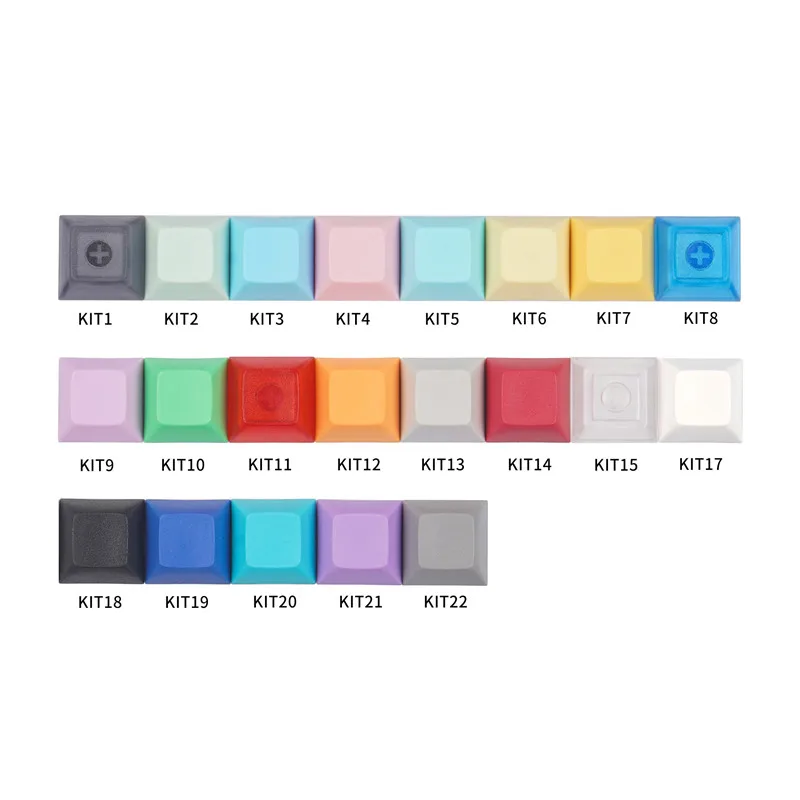 Wholesale DSA Blank 1u 1.4mm PBT Mechanical Keyboard Keycap Short Ball Cap Transparent Color Black White Pink For MX Switch