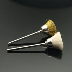 EasyNail~ 1pc Golden Copper Wire Nail Drill Cleaning Brush for Electric Manicure Drills Bit Cleaner Portable Tool Silver Steel